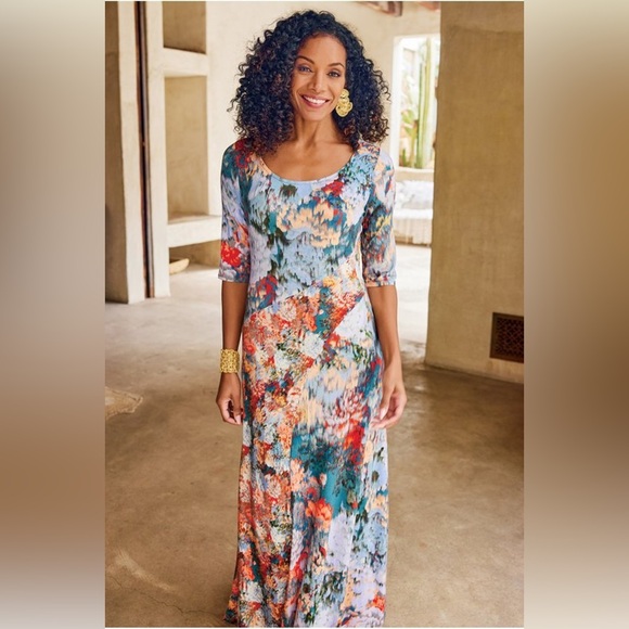 - Soft surroundings Nanette Maxi Dress Size Medium - Picture 2 of 15